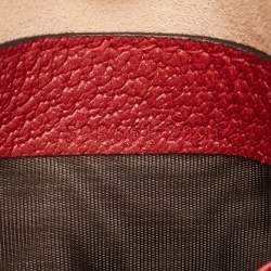 Gucci Red GG supreme Canvas and Leather Mini Floral Ophidia Backpack