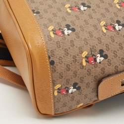 Pre Owned Gucci x Disney Tan/Beige Micro GG Supreme Canvas Small Mickey Backpack