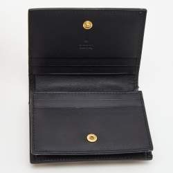 Gucci Beige GG Supreme Canvas and Leather Bee Print Card Case