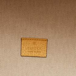 Pre Owned Gucci Multicolor Woven Fabric and Leather Square G Capri Stripe Tote