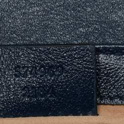 Gucci Dark Blue/White Diagonal Matelassé Leather Super Mini Torchon GG Marmont Bag