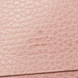 Gucci Grey/Pink Leather Swing Flap Card Case