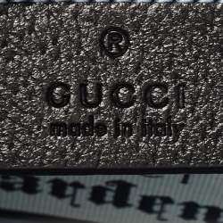 مملوكة مسبقًا Gucci Garden Black Leather Cat Print Tote