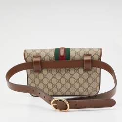 Pre Owned Gucci Beige GG Supreme Canvas and Leather Jackie 1961 Belt Bag