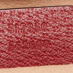 Pre Owned Gucci Red/Beige GG Supreme Canvas Mini Floral Ophidia Crossbody Bag