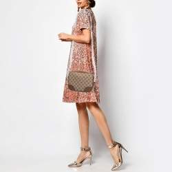 Gucci Brown/Beige GG Canvas and Leather Bree Crossbody Bag