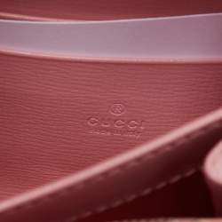 Pre Owned Gucci Red/Pink Leather Mini Dionysus Shoulder Bag    