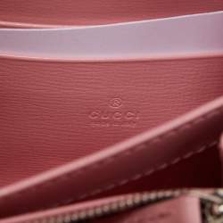 Pre Owned Gucci Red/Pink Leather Mini Dionysus Shoulder Bag    