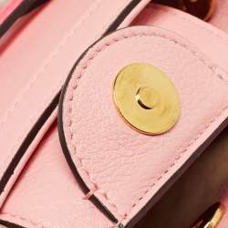 Pre Owned Gucci Pink Leather Mini Diana Tote