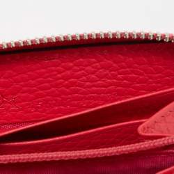 Gucci Pink Leather Double G Zip Around Continental Wallet