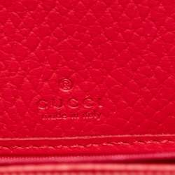 Gucci Pink Leather Double G Zip Around Continental Wallet