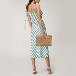 مملوكة مسبقًا Gucci x Disney Brown GG Supreme Canvas and Leather Mini Mickey Mouse Zip Pouch