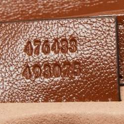 Gucci Brown Diagonal Matelassé Leather Super Mini GG Marmont Shoulder Bag