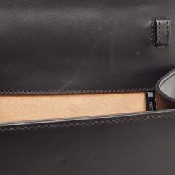 Pre Owned Gucci Black Leather Mini Web Sylvie Top Handle Bag