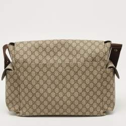 Pre Owned Gucci Beige/Ebony GG Supreme Canvas Baby Changing Bag