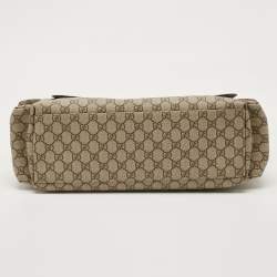 Pre Owned Gucci Beige/Ebony GG Supreme Canvas Baby Changing Bag