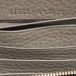 Gucci Grey Leather Interlocking G Wallet On Chain