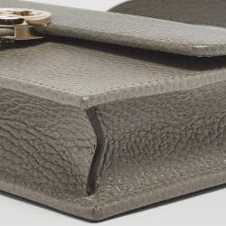 Gucci Grey Leather Interlocking G Wallet On Chain