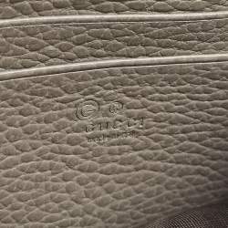 Gucci Grey Leather Interlocking G Wallet On Chain