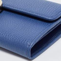 Gucci Blue Leather Interlocking G Continental Wallet