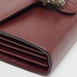 Gucci Burgundy Leather Mini Dionysus Shoulder Bag