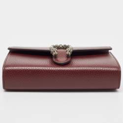 Gucci Burgundy Leather Mini Dionysus Shoulder Bag