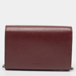 Gucci Burgundy Leather Mini Dionysus Shoulder Bag