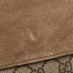 Gucci Beige GG Supreme Canvas and Suede Mini Dionysus Shoulder Bag