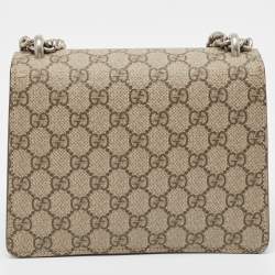 Gucci Beige GG Supreme Canvas and Suede Mini Dionysus Shoulder Bag