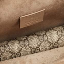 Gucci Beige GG Supreme Canvas and Suede Mini Dionysus Shoulder Bag