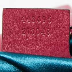 مملوكة مسبقًا Gucci Pink Matelassé Velvet Medium Embroidered Blind For Love GG Marmont Shoulder Bag