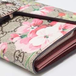 Gucci Multicolor GG Supreme Canvas and Leather Dionysus Blooms Wallet On Chain