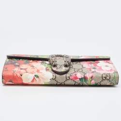 Gucci Multicolor GG Supreme Canvas and Leather Dionysus Blooms Wallet On Chain