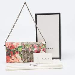 Gucci Multicolor GG Supreme Canvas and Leather Dionysus Blooms Wallet On Chain