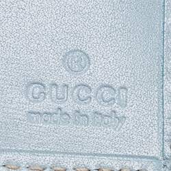 Gucci Beige/Blue GG Canvas and Leather Bifold Wallet