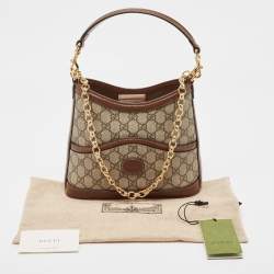 Pre Owned Gucci Beige GG Supreme Retro Interlocking G Hobo