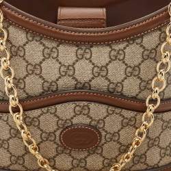 Pre Owned Gucci Beige GG Supreme Retro Interlocking G Hobo