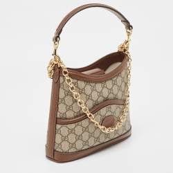 Pre Owned Gucci Beige GG Supreme Retro Interlocking G Hobo
