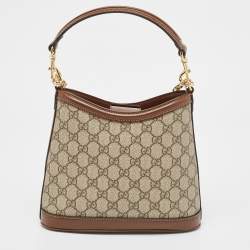 Pre Owned Gucci Beige GG Supreme Retro Interlocking G Hobo