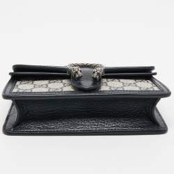 Gucci Beige/Blue GG Supreme Canvas and Leather Super Mini Dionysus Shoulder Bag