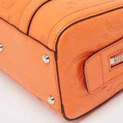 Pre Owned Gucci Orange Jumbo GG Leather Mini Duffle Bag