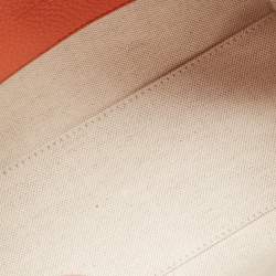 Pre Owned Gucci Orange Jumbo GG Leather Mini Duffle Bag