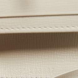 Gucci Beige/Off White GG Supreme Canvas and Leather Jackie 1961 Compact Wallet