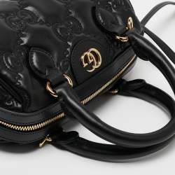 Pre Owned Gucci Black GG Matelassé Leather Mini Bag