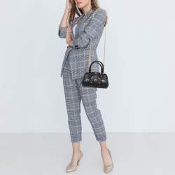 Pre Owned Gucci Black GG Matelassé Leather Mini Bag