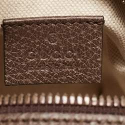 Pre Owned Gucci Beige/Ebony GG Supreme Canvas Mini Ophidia Basketball Bag