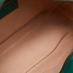 Pre Owned Gucci Green Matelassé Leather Small GG Marmont Camera Crossbody Bag