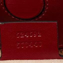 مملوكة مسبقًا Gucci Red Matelassé Leather Medium GG Marmont Chain Bag