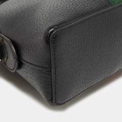 Gucci Black Leather Small Web Ophidia GG Shoulder Bag