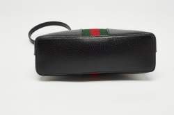 Gucci Black Leather Small Web Ophidia GG Shoulder Bag
